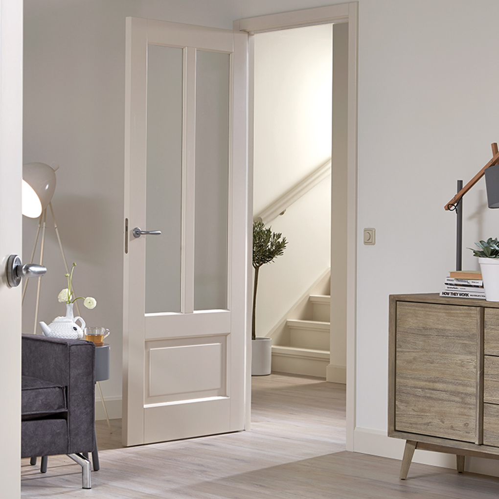 Binnendeur Austria Balance Fresno met geplaatst Glas in Lood Torino